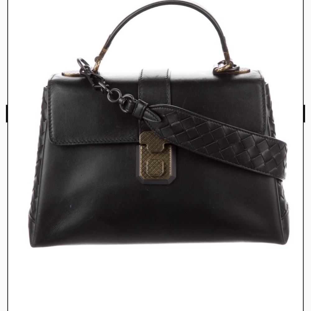 Bottega Veneta Black Medium Piazza Bag